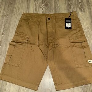 True Religion Brown Cargo Shorts